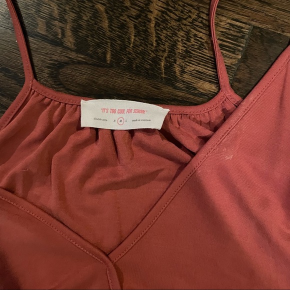 urban outfitters red cinched tank top - Picture 2 of 3